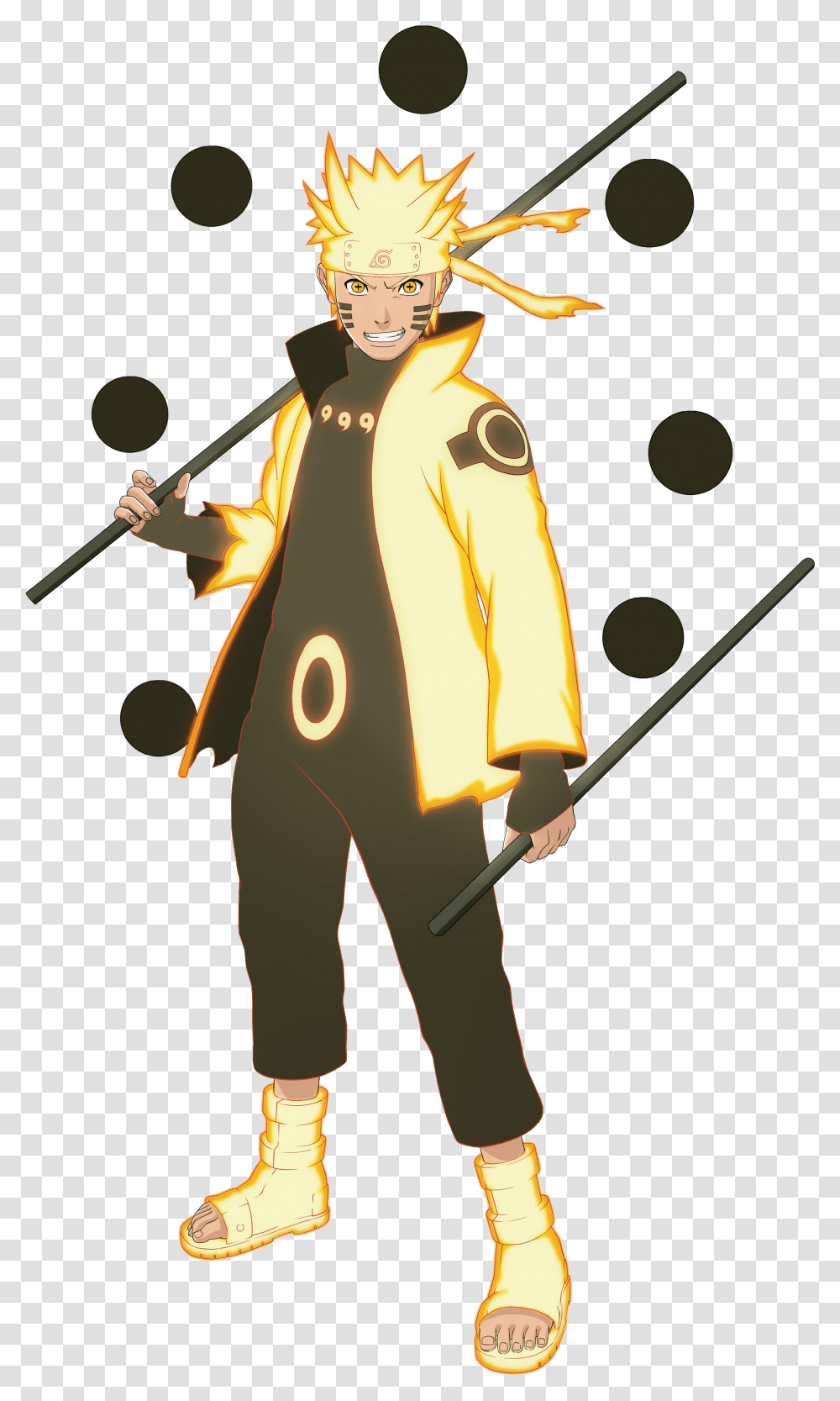 Naruto Clipart Hokage Outfit Naruto Six Paths Mode, Person, Performer, Coat Transparent Png