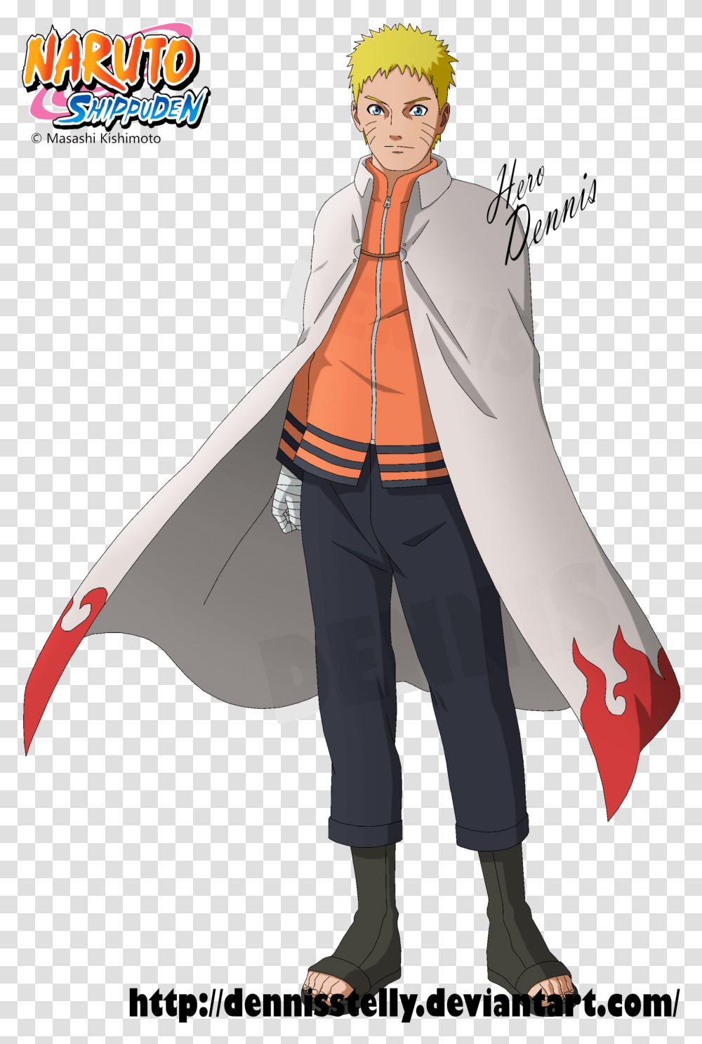Naruto Hokage, Person, Coat, Costume Transparent Png