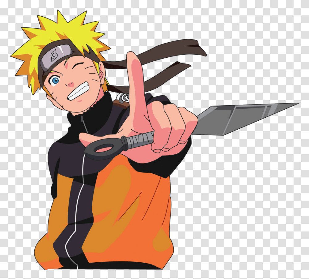 Naruto Naruto Kunai Knife Anime, Person, Ninja, Weapon, Duel Transparent Png