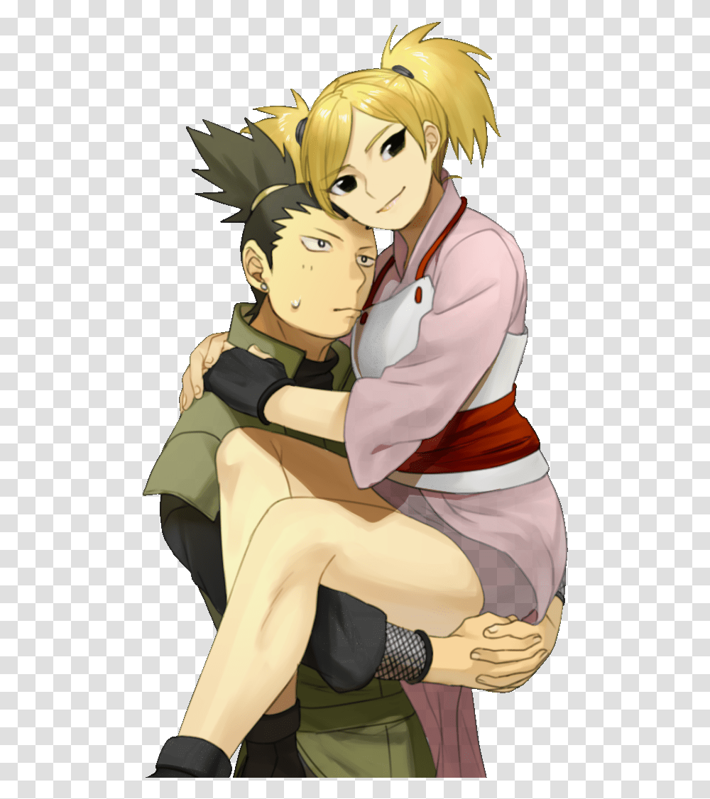 Naruto Render Anime Render Shikamaru Temari Shikatems Naruto Temari, Hug, Person, Human, Book Transparent Png