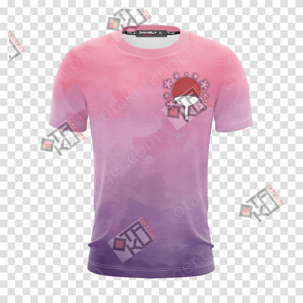 Naruto Sakura And Sasuke Symbol Unisex 3d T Shirt, Apparel, T-Shirt, Sleeve Transparent Png