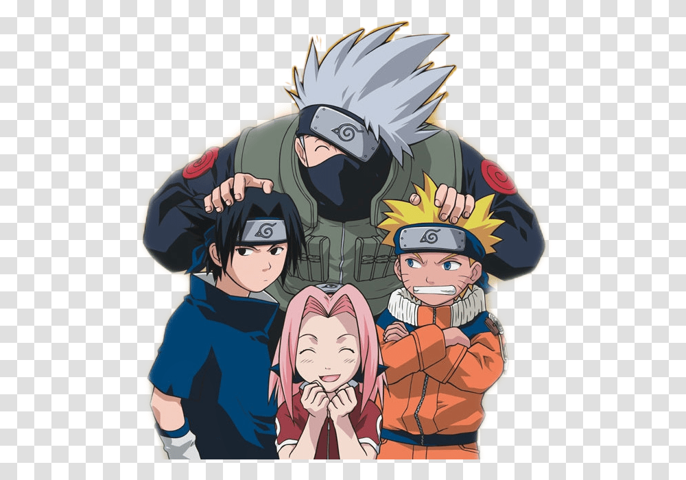 Naruto Sasuke Sakura Y Kakashi, Person, People, Military, Military Uniform Transparent Png