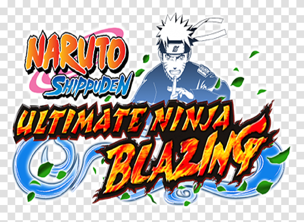 Naruto Shippuden Ultimate Ninja Blazing Logo, Label, Flyer, Poster Transparent Png