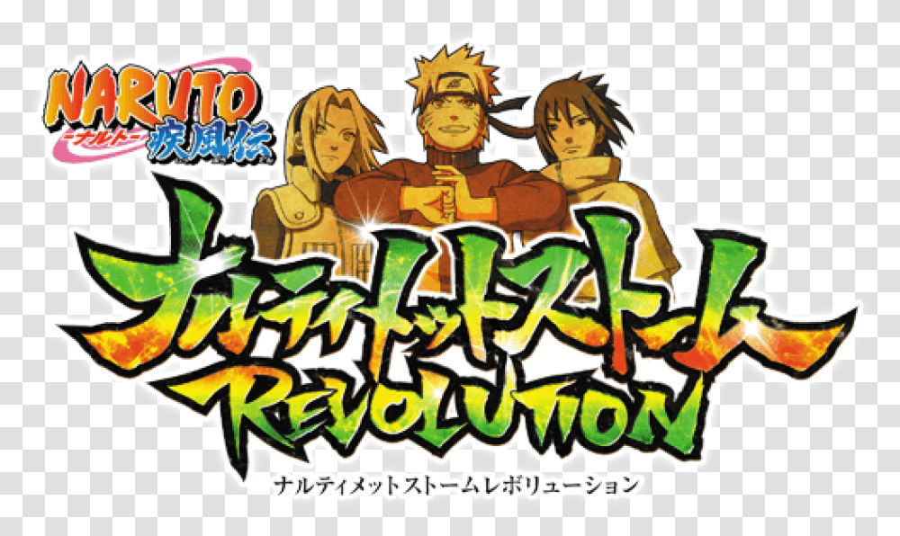 Naruto Shippuden Ultimate Ninja Storm Revolution Logo, Graffiti, Poster, Advertisement Transparent Png