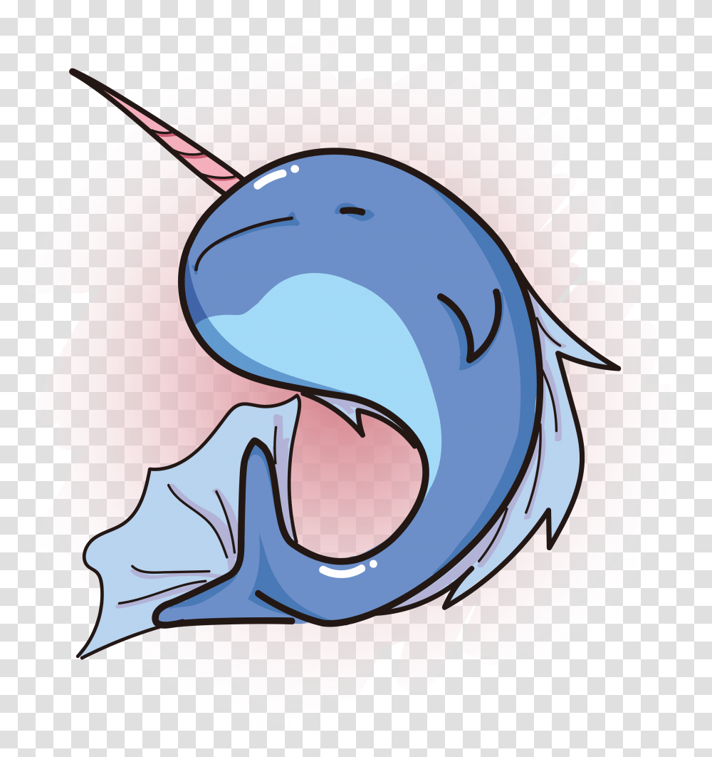 Narwhal Animal Cartoon Vector And Image Clipart Animal Clipart Narwhal, Helmet, Apparel Transparent Png