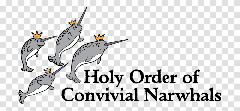 Narwhal Svg Cartoon Illustration, Sea Life, Animal, Mammal, Whale Transparent Png