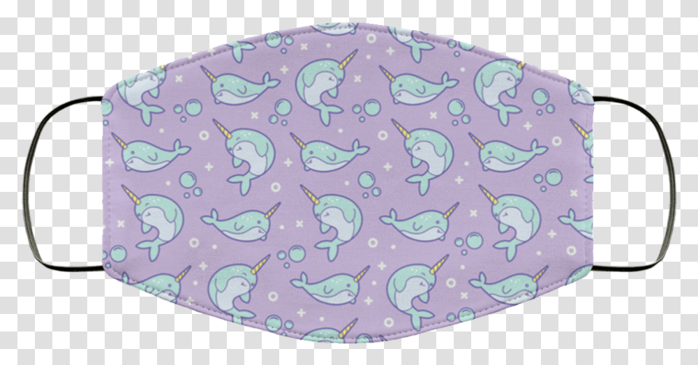 Narwhal Unicorn Face Mask For Teen, Pattern, Purse, Handbag, Accessories Transparent Png