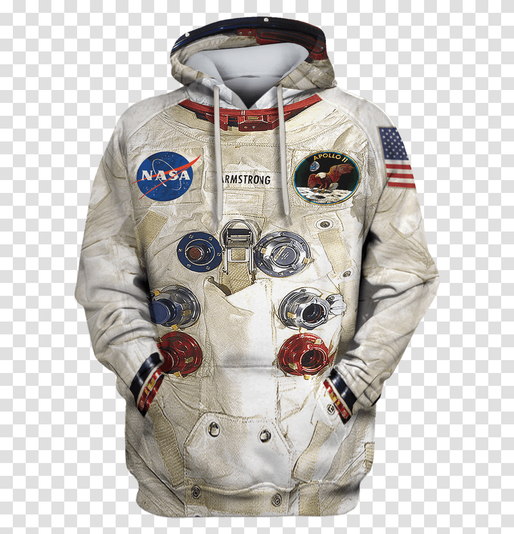 Nasa Astronaut Hoodie, Person, Human, Sweatshirt, Sweater Transparent Png