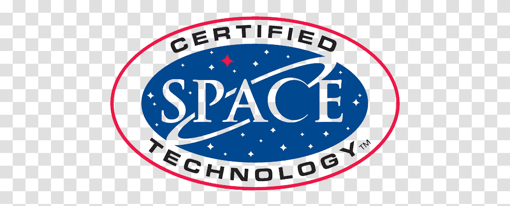 Nasa Logo White Certified Space Technology, Label, Text, Symbol, Meal Transparent Png