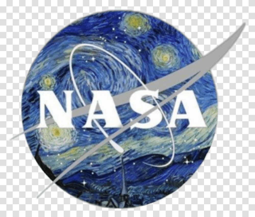 Nasa Vangogh Go Aesthetic Blue Tumblr Aesthetic Starry Night Sticker, Helmet, Sphere, Outer Space Transparent Png