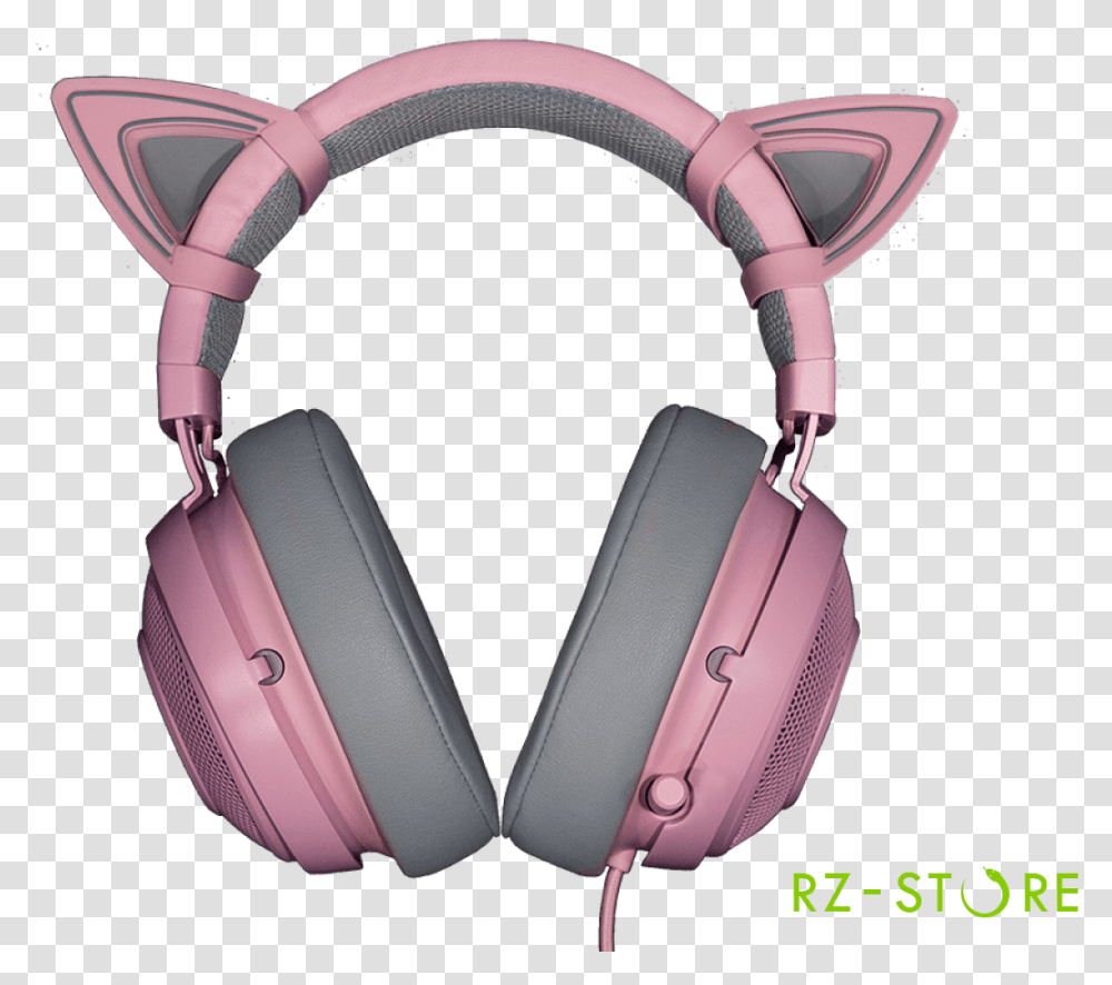 Nasadki Dlya Naushnikov Razer Kitty Ears Quartz Razer Kraken Pink Headset, Electronics, Headphones Transparent Png