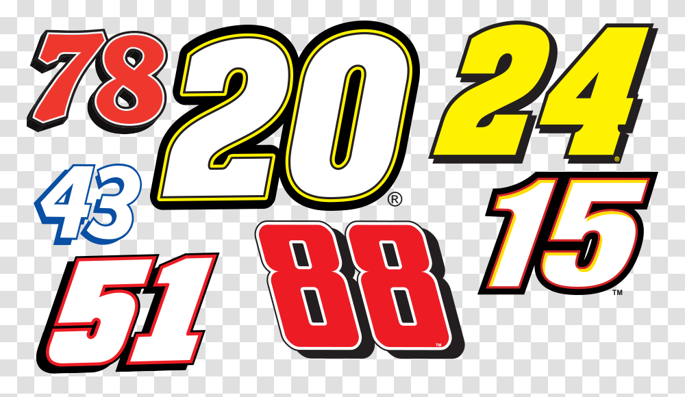 Nascar Fonts Group With Items, Number, Alphabet Transparent Png