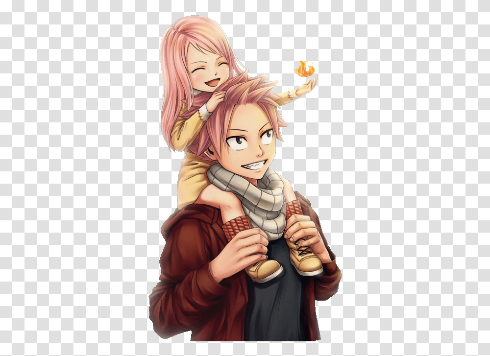 Nashi Dragneel And Natsu, Comics, Book, Manga, Person Transparent Png