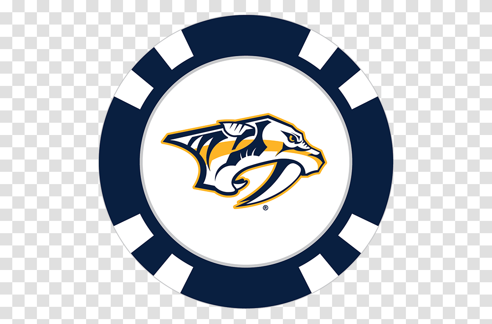 Nashville Predators Poker Chip Ball Marker, Logo, Meal Transparent Png