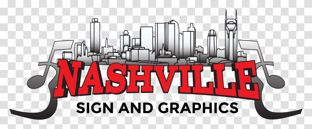 Nashville Sign And Graphics Skyline, Word, Urban, Alphabet Transparent Png