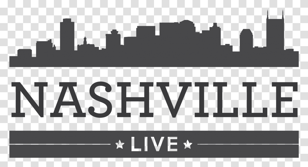 Nashville Skyline Stencil Logo Nashville Clipart, Label, Alphabet Transparent Png