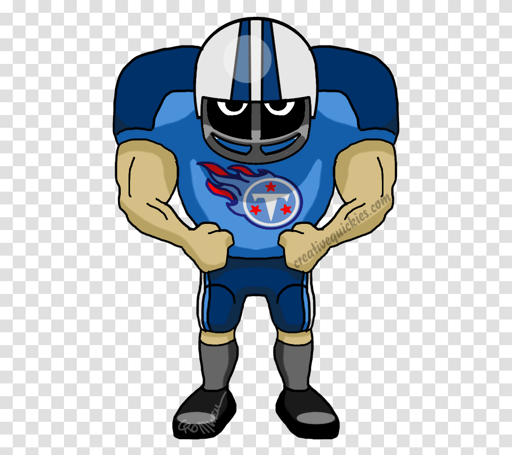 Nashville Tennessee Titans Cartoon Football Player, Person, Hand, Label, Sticker Transparent Png