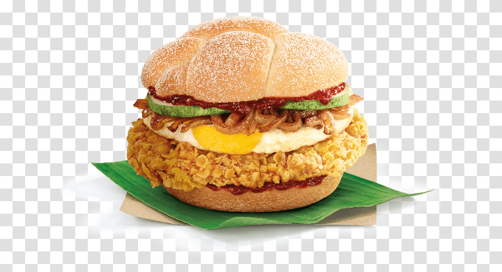Nasi Lemak Burger Mcdonalds Singapore, Food, Bread, Bun Transparent Png