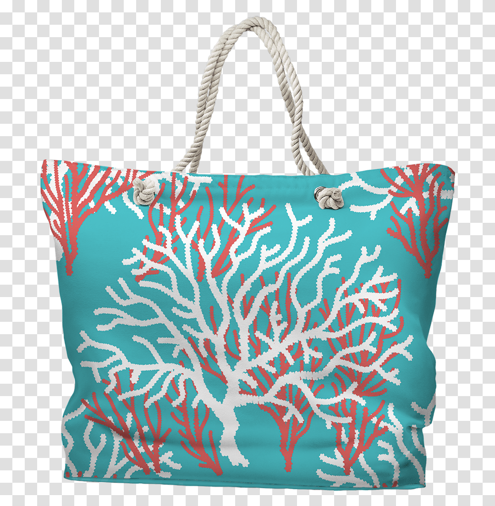 Nassau Coral Tote Bag Coral Painting, Pillow, Cushion, Handbag, Accessories Transparent Png