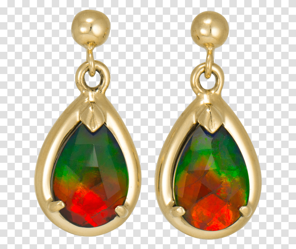 Natalia 14k Yellow Gold Earrings By Korite Ammolite Earrings, Jewelry, Accessories, Accessory, Ornament Transparent Png