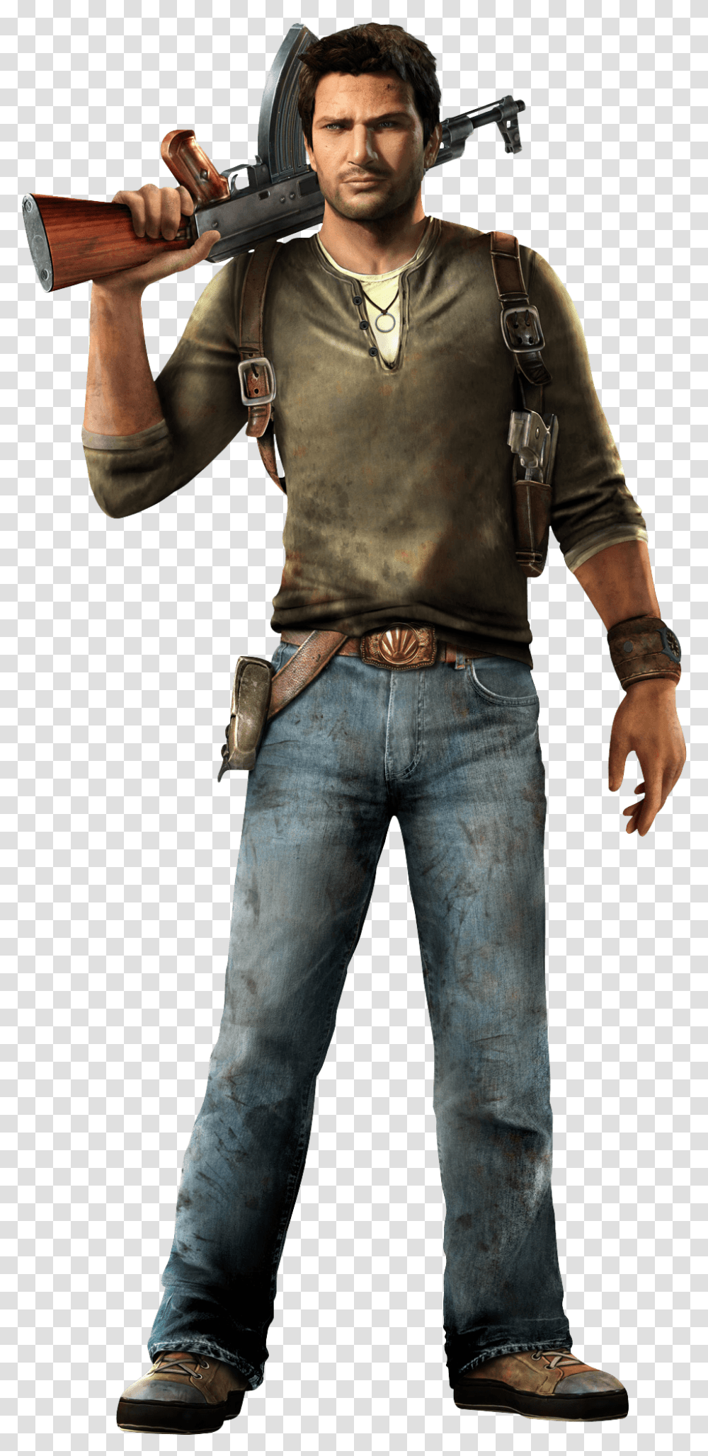 Nathan Drake From Uncharted Playstation All Stars Battle Royale Nathan Drake, Pants, Person, Sleeve Transparent Png
