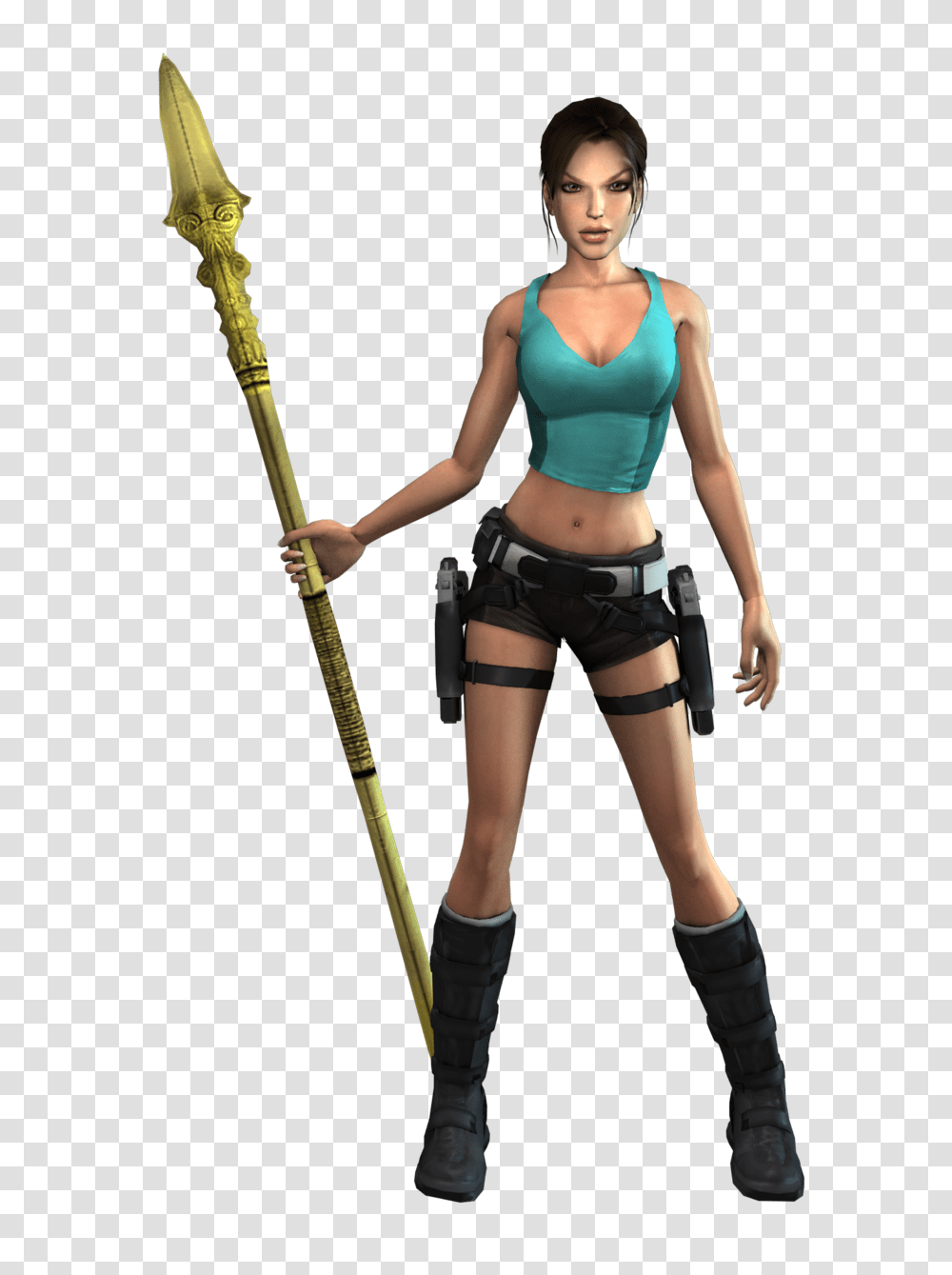 Nathan Drake Vs Lara Croft, Person, Costume, Weapon Transparent Png