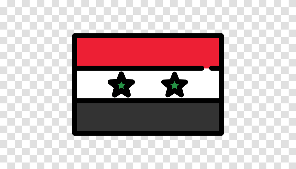 Nation World Flag Flags Country Syria Icon, Star Symbol Transparent Png