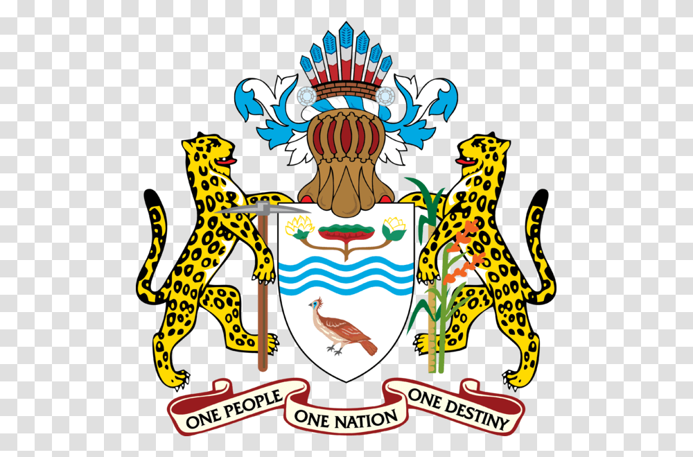 National Coat Of Arms Guyana, Poster, Advertisement, Bird, Crowd Transparent Png
