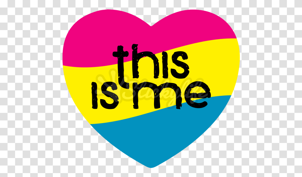 National Coming Out Day Pansexual Heart Magnet Heart, Plectrum, Logo Transparent Png