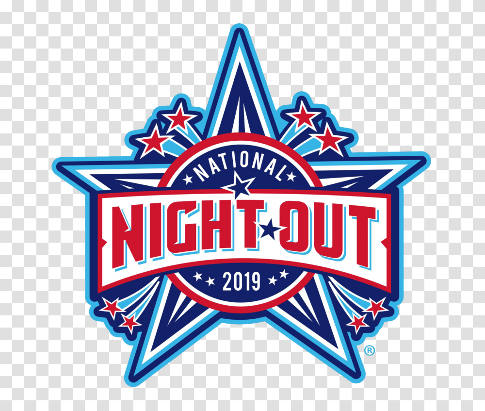 National Night Out 2019 Nno, Logo, Symbol, Trademark, Light Transparent Png