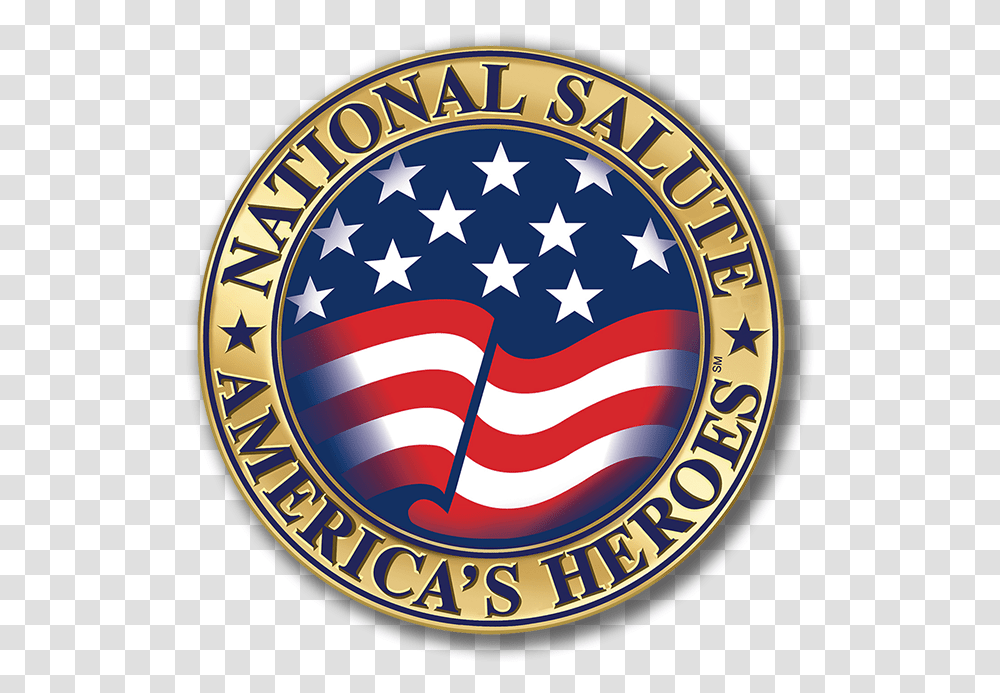 National Salute To America's Heroes Brings Memorial Military, Logo, Trademark, Flag Transparent Png