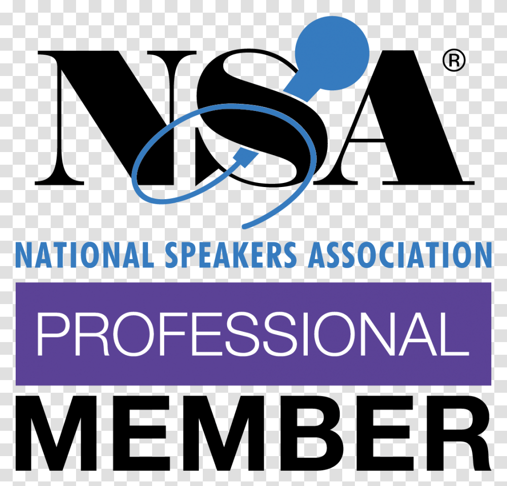 National Speakers Association Professional Member, Label, Logo Transparent Png