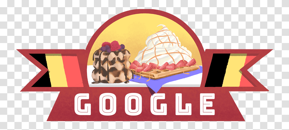 National Waffle Day Google Doodle, Cream, Dessert, Food, Creme Transparent Png