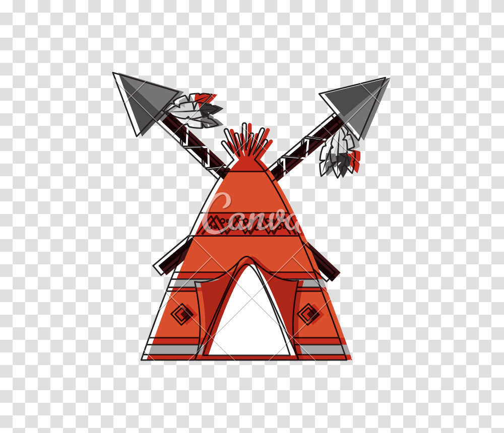 Native American Indian Teepee Icon, Label Transparent Png