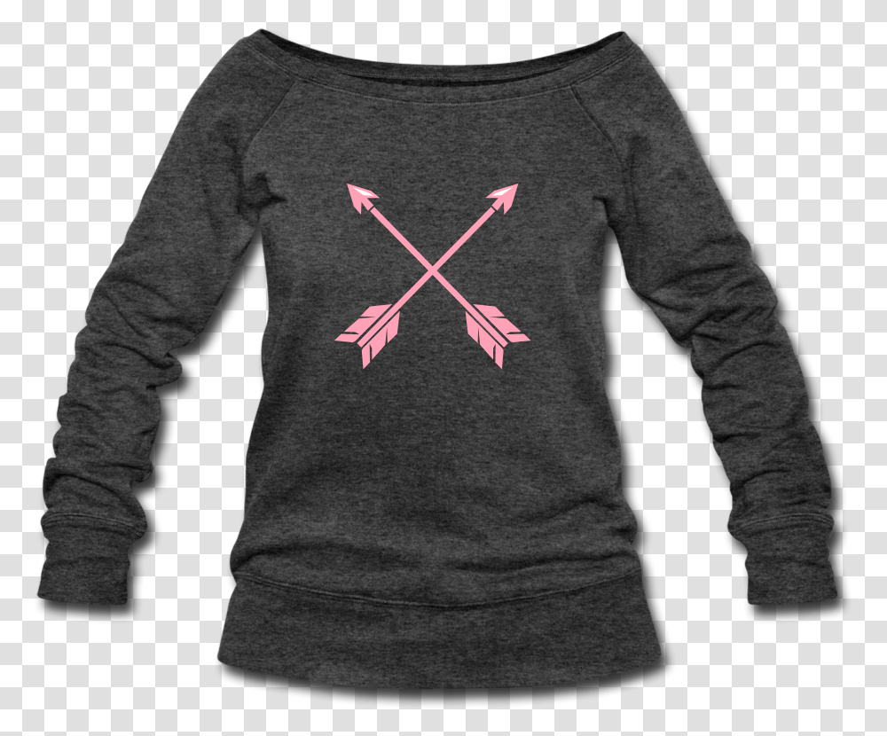 Native American Pink Arrows Women's Wideneck Sweatshirt Femme Enceinte T Shirt Original, Sleeve, Apparel, Long Sleeve Transparent Png