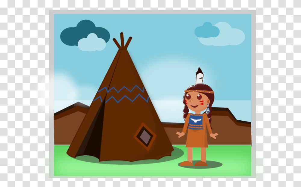 Native American Setting Design Web Flat Kid App Game Illustration, Outdoors, Nature, Building, Shelter Transparent Png
