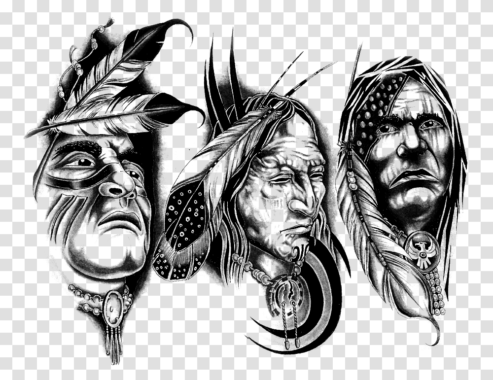 Native American Symbols Native American Tattoo Designs, Person, Human, Drawing Transparent Png