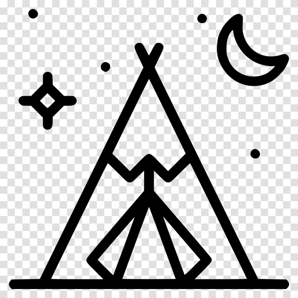 Native American Tent Icon Free Download, Triangle, Stencil, Utility Pole Transparent Png
