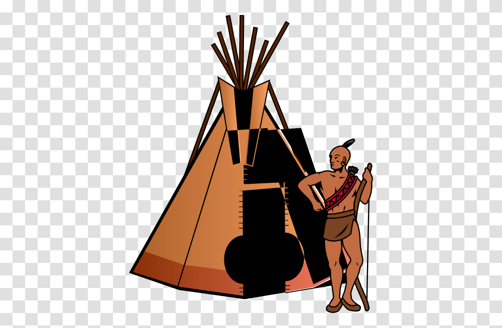 Native American With Teepee Clip Art, Person, Arrow, Leisure Activities, Knight Transparent Png