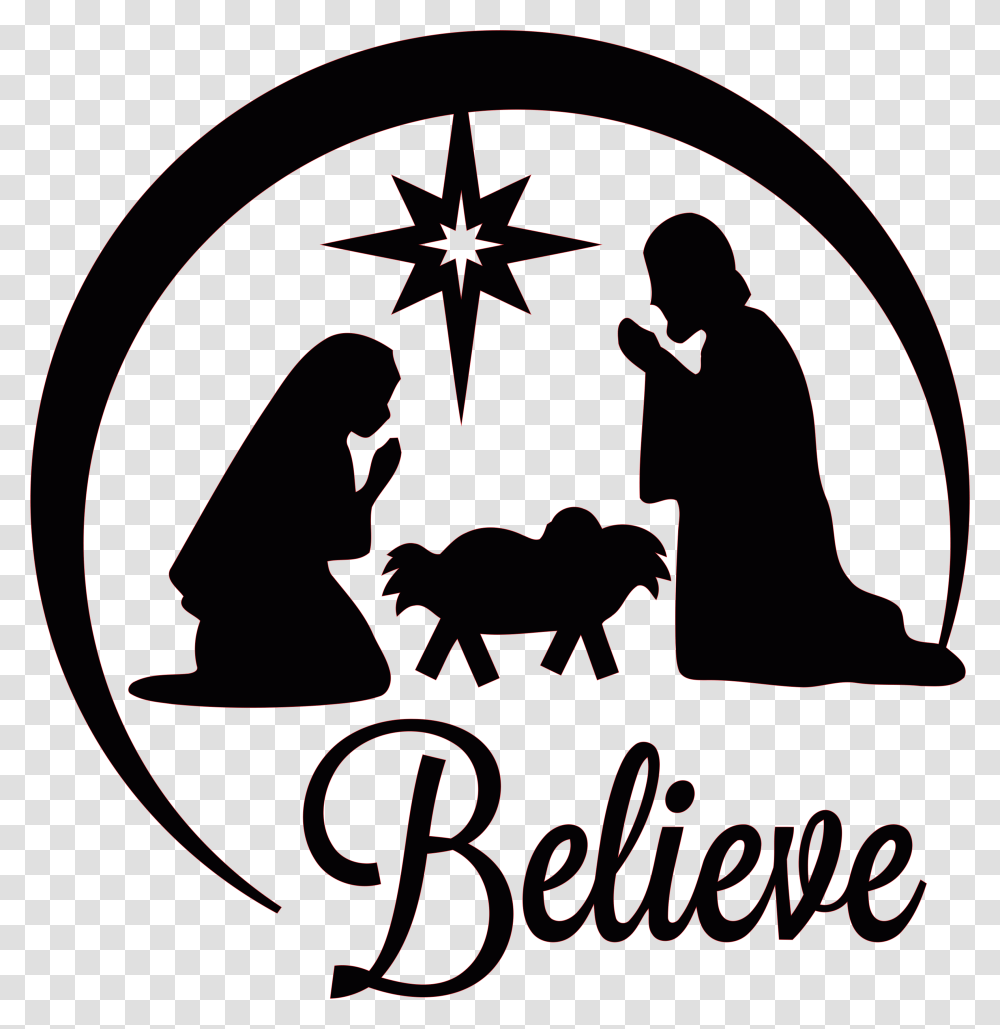 Nativity Clipart Nativity Silhouette, Person, Human Transparent Png