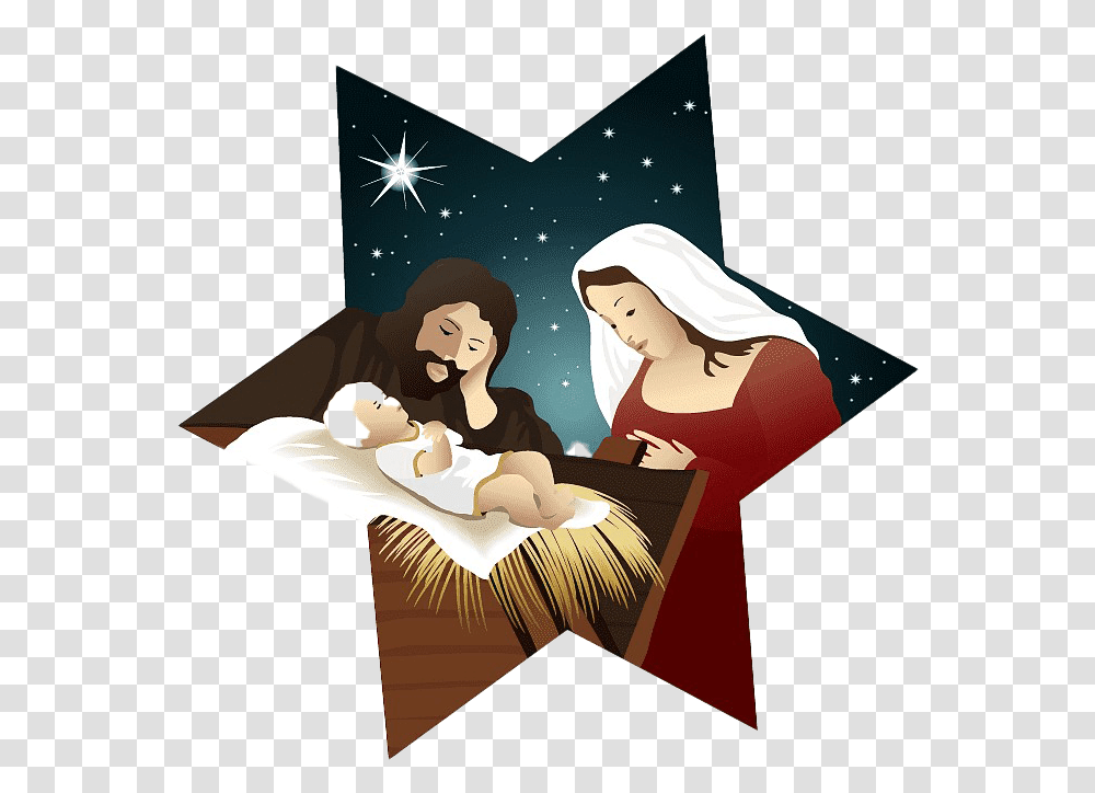 Nativity Hd Photo Christmas Holy Family, Person, Clothing, Hood, Female Transparent Png