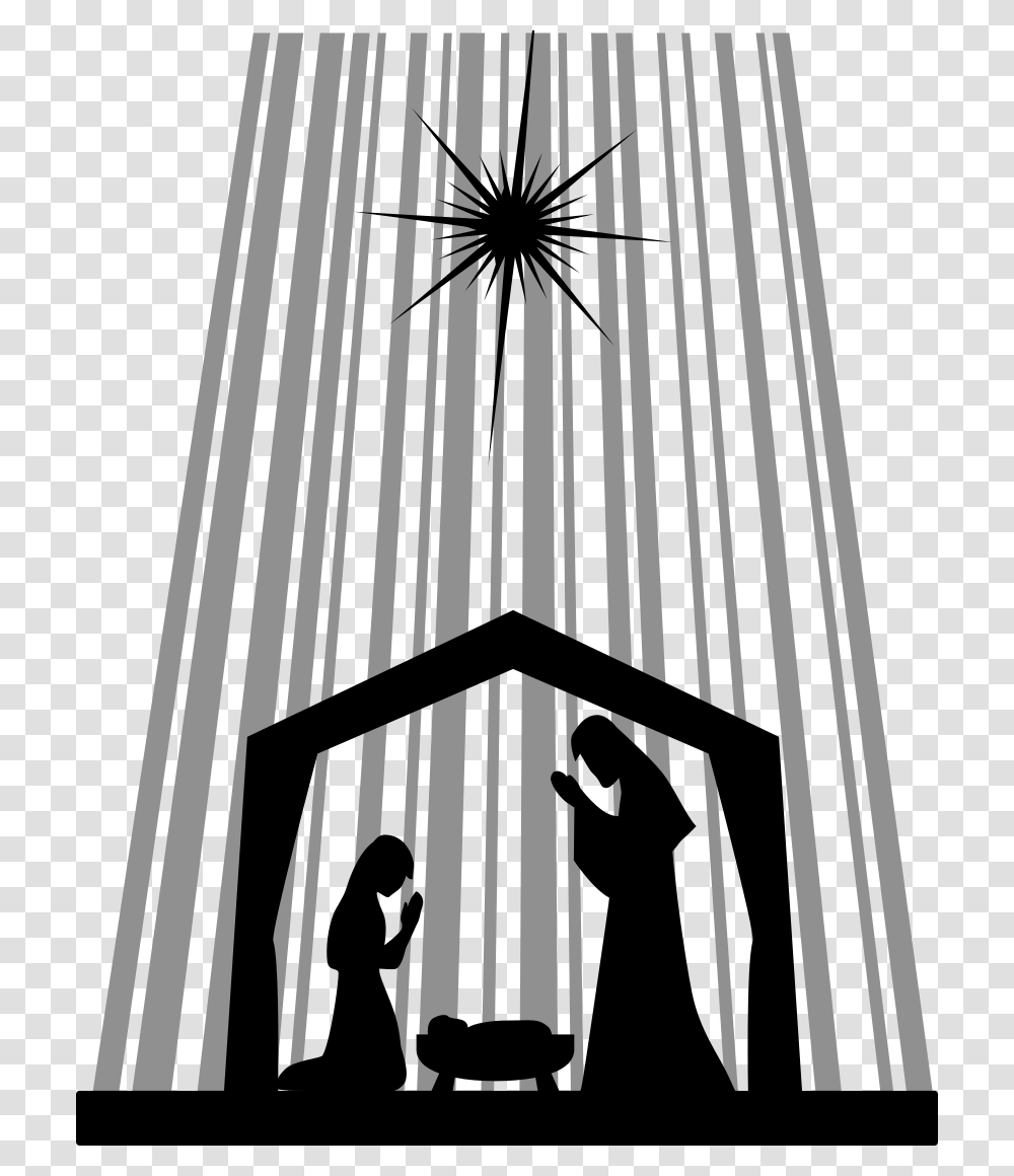 Nativity Of Jesus Nativity Scene Silhouette Manger Nativity Silhouette Easy, Architecture, Building, Spire, Tower Transparent Png