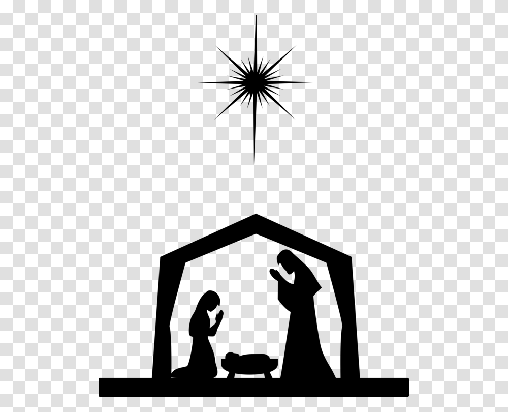 Nativity Scene Nativity Of Jesus Silhouette Christ Child Manger, Gray, World Of Warcraft, Halo Transparent Png