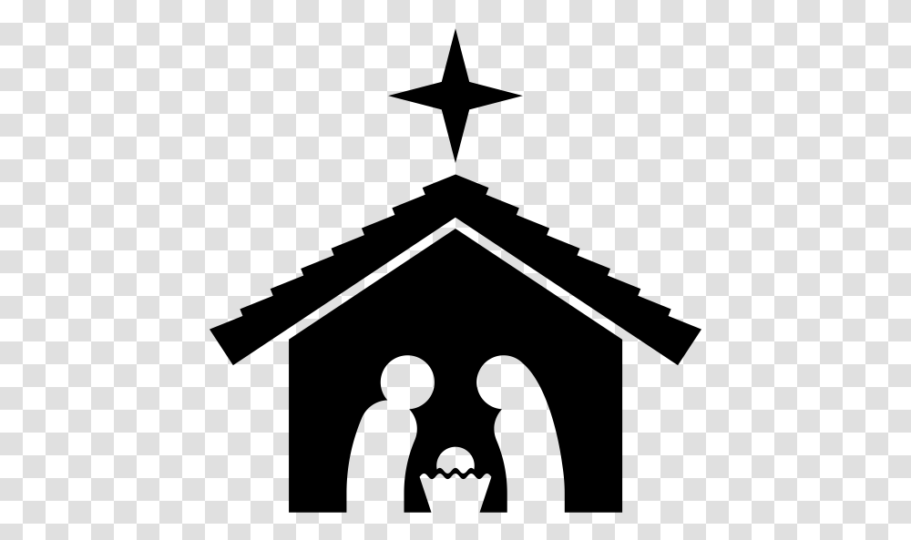 Nativity Scene Rubber StampClass Lazyload Lazyload Black And White Nativity Scene Clipart, Gray Transparent Png
