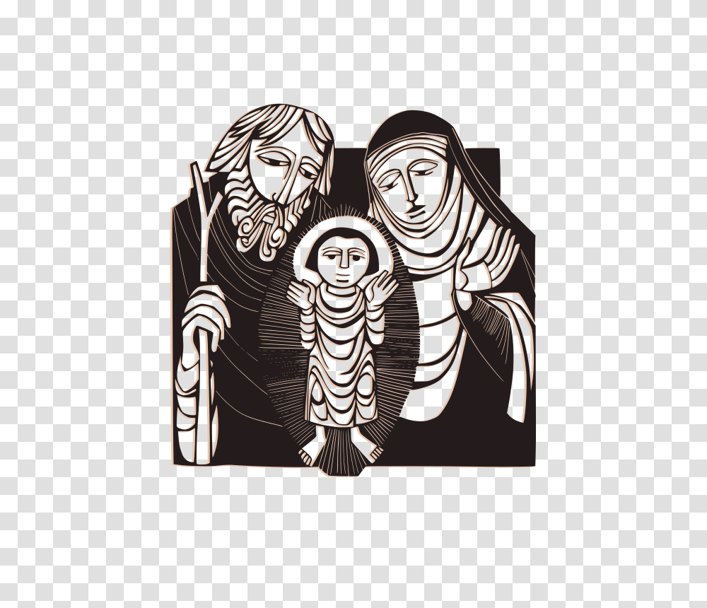 Nativity Vector Black Images, Drawing, Stencil Transparent Png