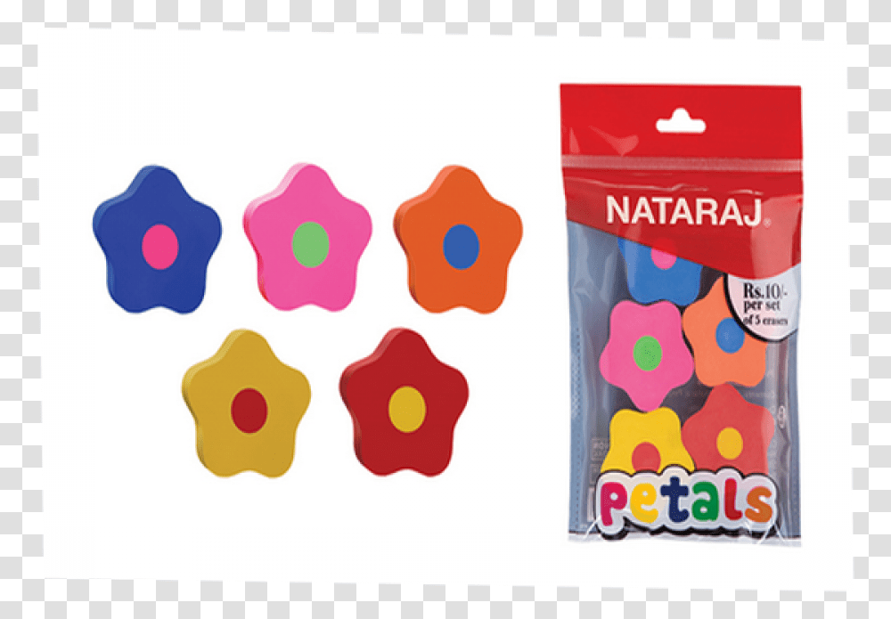 Natraj Petals Rubber Nataraj Eraser, Food, Alphabet, Sweets Transparent Png