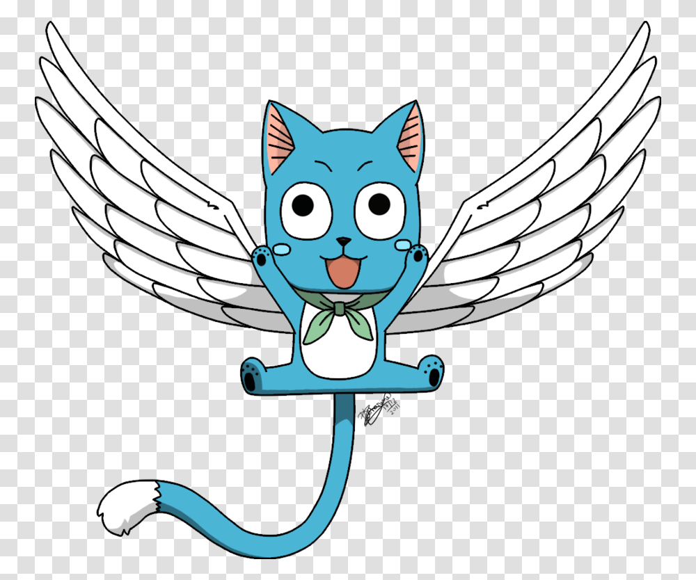 Natsu Dragneel Fairy Tail Happy Drawing Happy Fairy Tail Chibi, Cat, Animal, Bird, Insect Transparent Png