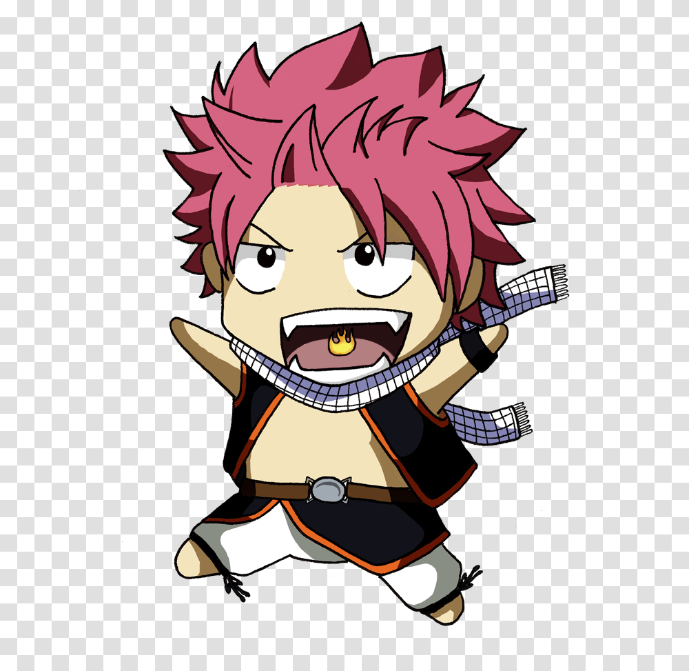 Natsu Dragneel This Is A Cute Tiny Version Of Natsu Anime Chibi Fairy Tail, Manga, Comics, Book, Person Transparent Png