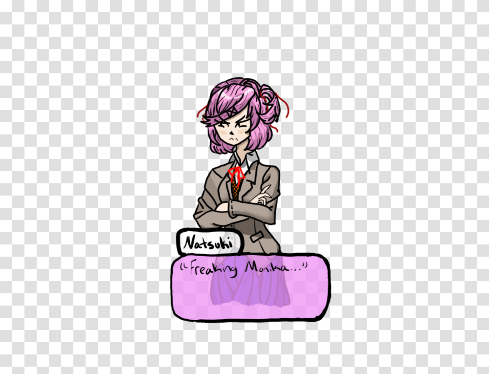 Natsuki Ddlc, Person, Human, Comics, Book Transparent Png