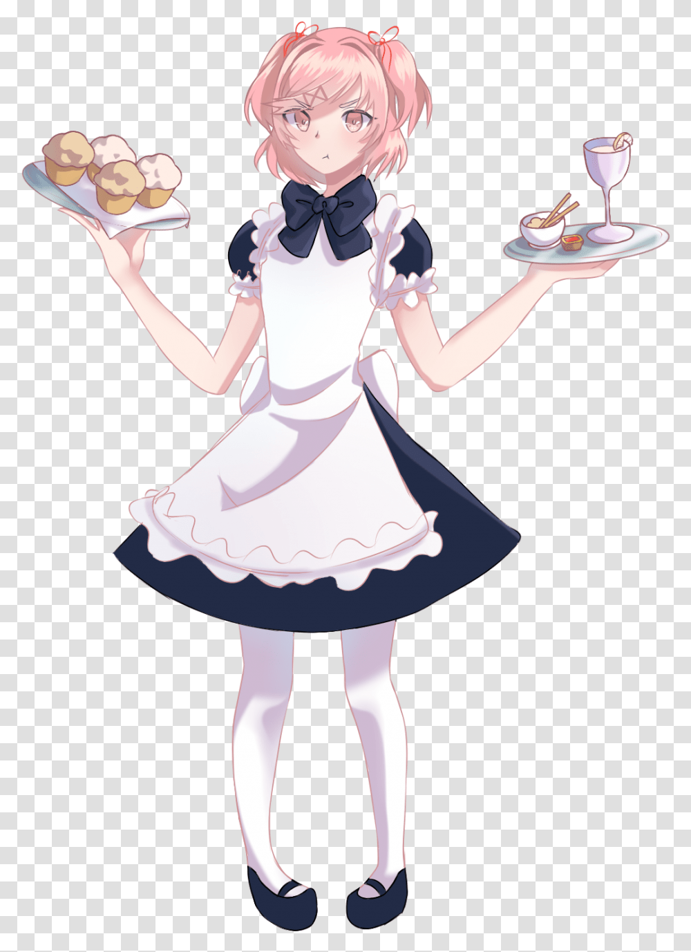 Natsuki In Maid Outfit, Person, Performer, Manga, Comics Transparent Png